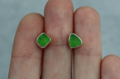 Welsh Sea Glass Stud Earrings