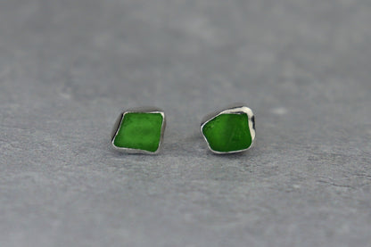 Welsh Sea Glass Stud Earrings