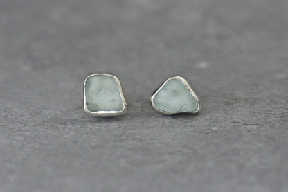 Welsh Sea Glass Stud Earrings