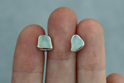 Welsh Sea Glass Stud Earrings