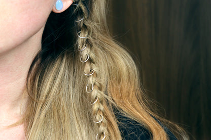 Braid Hair Rings - Silver, Gold or Copper