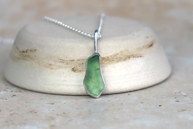 Welsh Sea Glass Silver Necklace