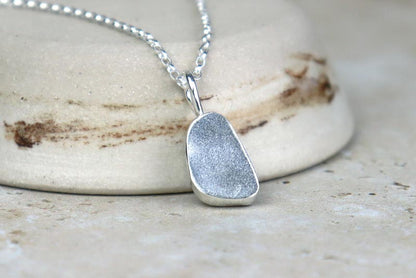 Welsh Sea Glass Silver Necklace