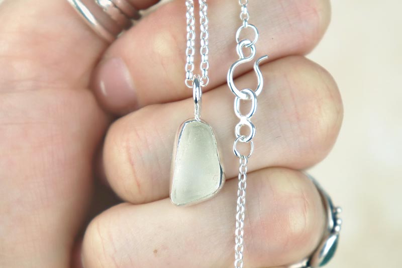 Welsh Sea Glass Silver Necklace