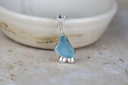 Welsh Sea Glass Silver Necklace