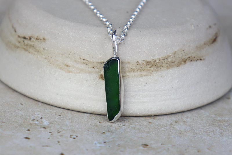 Welsh Sea Glass Silver Necklace