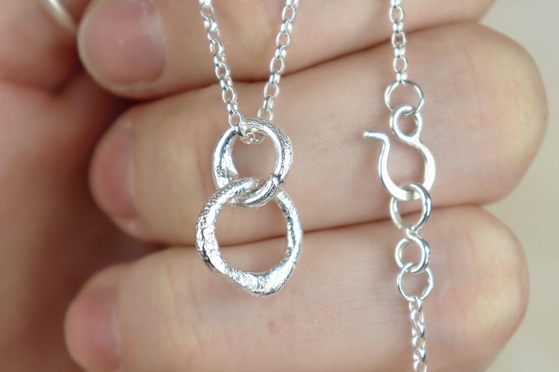 Molten Circle Sterling Silver Necklace