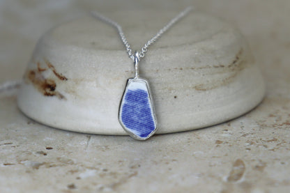 Welsh Sea Pottery Silver Necklace