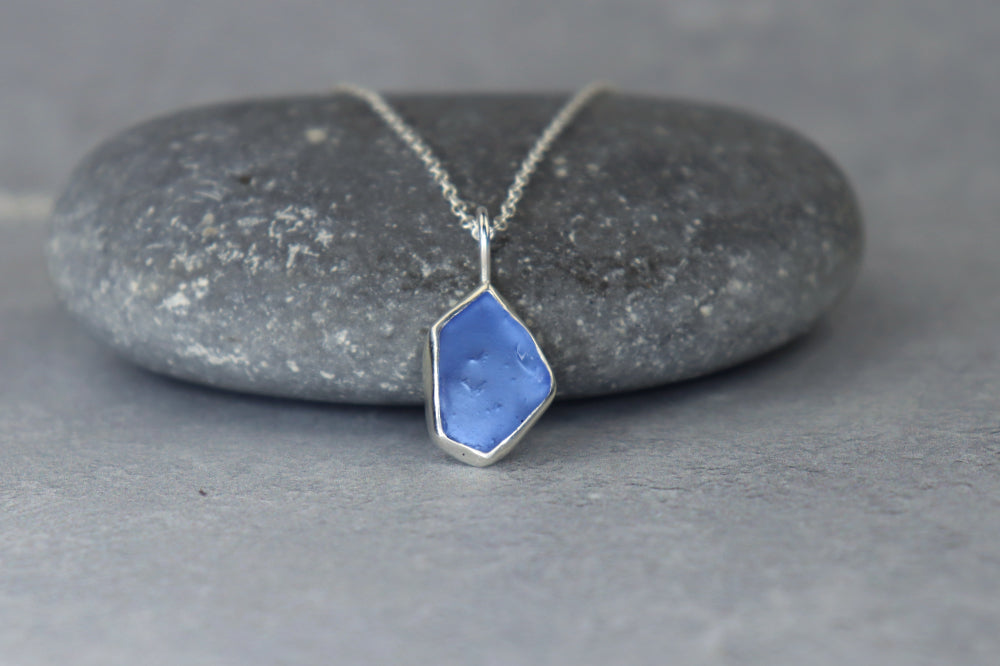 Welsh Sea Glass Silver Necklace