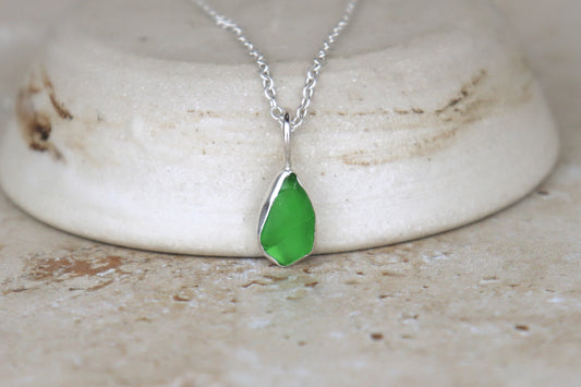 Welsh Sea Glass Silver Necklace