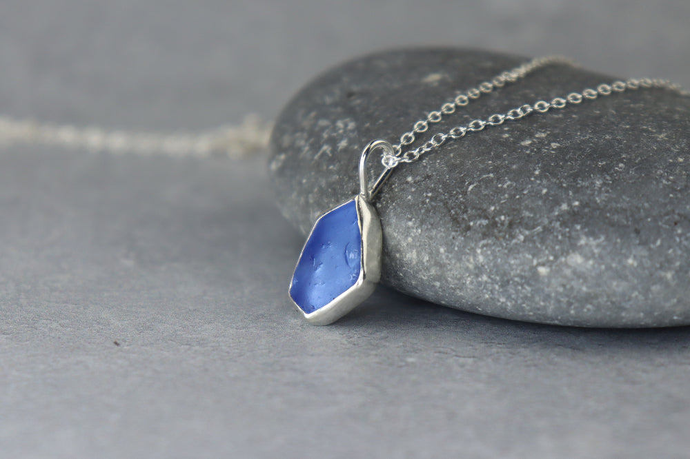 Welsh Sea Glass Silver Necklace