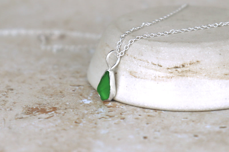 Welsh Sea Glass Silver Necklace