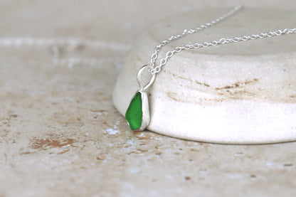 Welsh Sea Glass Silver Necklace