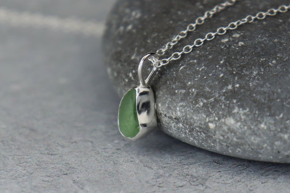 Welsh Sea Glass Silver Necklace