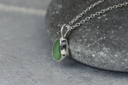 Welsh Sea Glass Silver Necklace