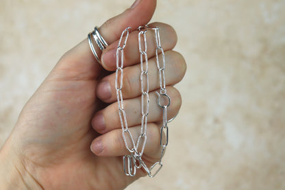 Mirror Shine Chain Sterling Silver Necklace