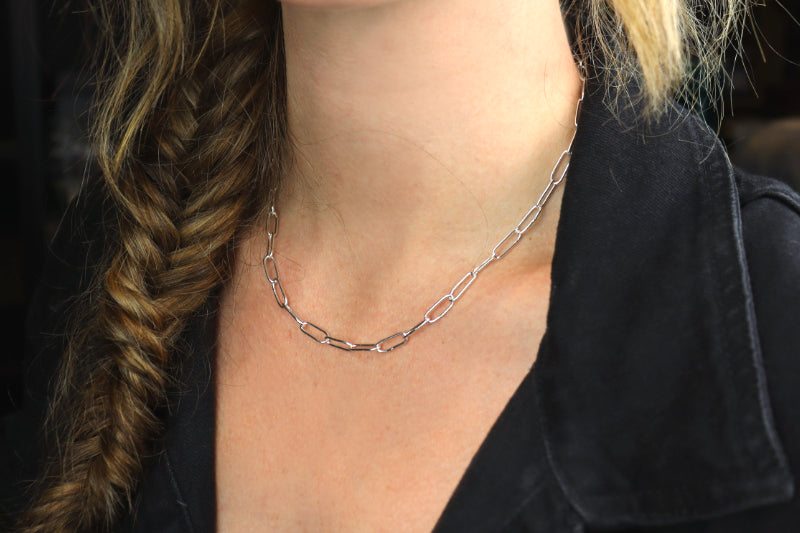 Mirror Shine Chain Sterling Silver Necklace