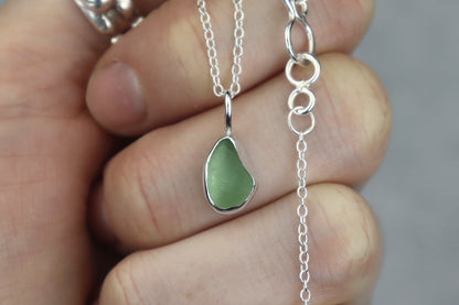 Welsh Sea Glass Silver Necklace