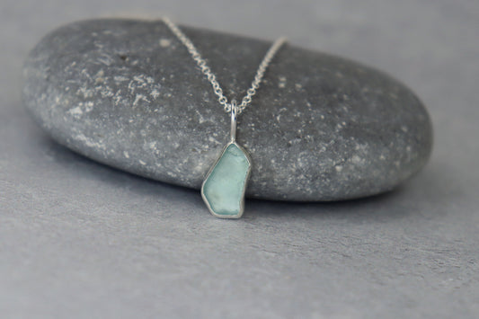 Welsh Sea Glass Silver Necklace