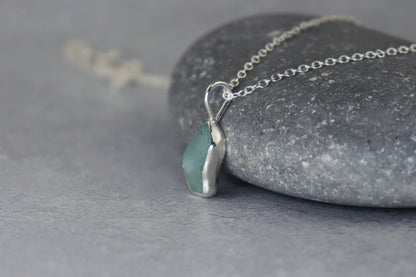 Welsh Sea Glass Silver Necklace