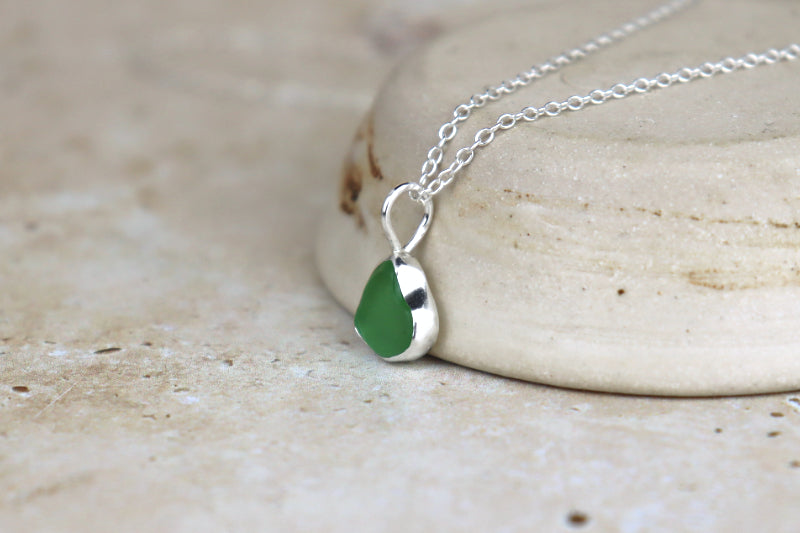 Welsh Sea Glass Silver Necklace