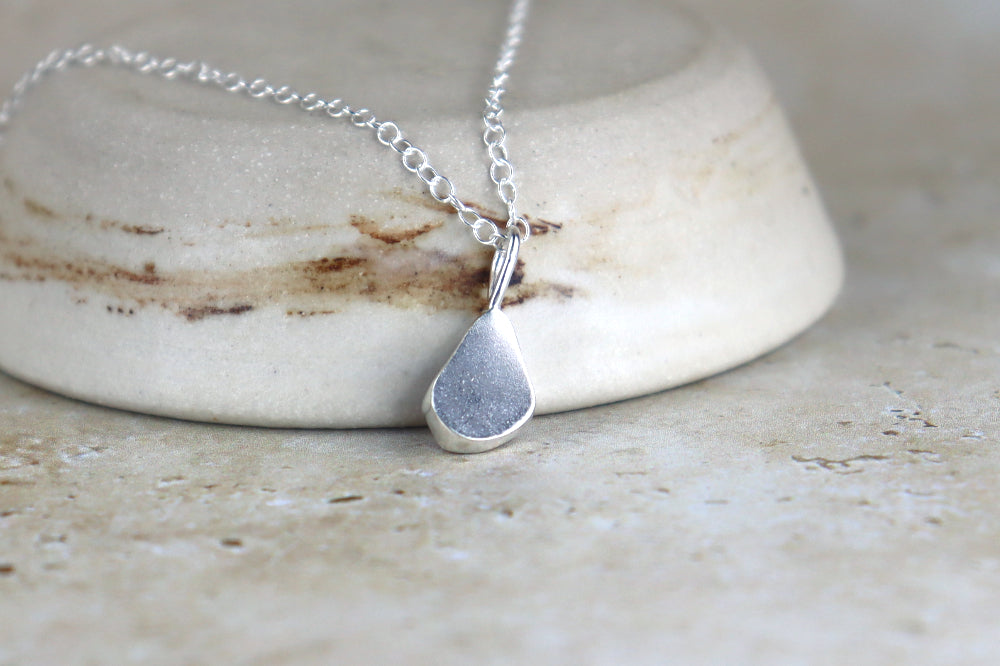 Welsh Sea Glass Silver Necklace