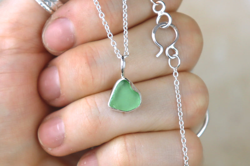 Welsh Sea Glass Silver Necklace