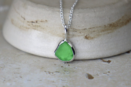 Welsh Sea Glass Silver Necklace