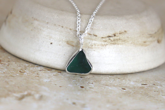 Welsh Sea Glass Silver Necklace