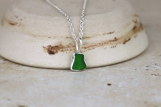 Welsh Sea Glass Silver Necklace