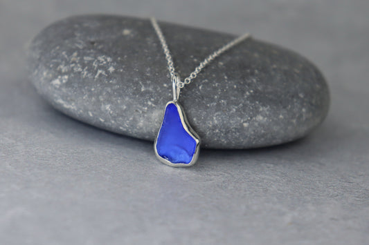 Welsh Sea Glass Silver Necklace