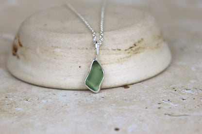 Welsh Sea Glass Silver Necklace