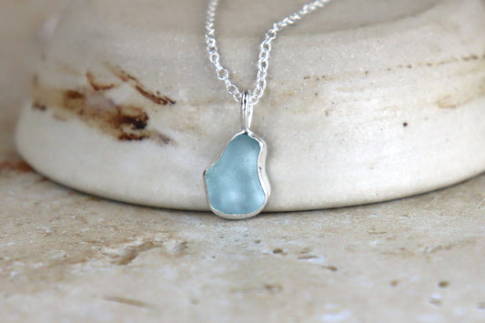 Welsh Sea Glass Silver Necklace