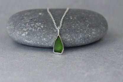 Welsh Sea Glass Silver Necklace