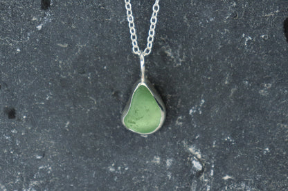 Welsh Sea Glass Silver Necklace