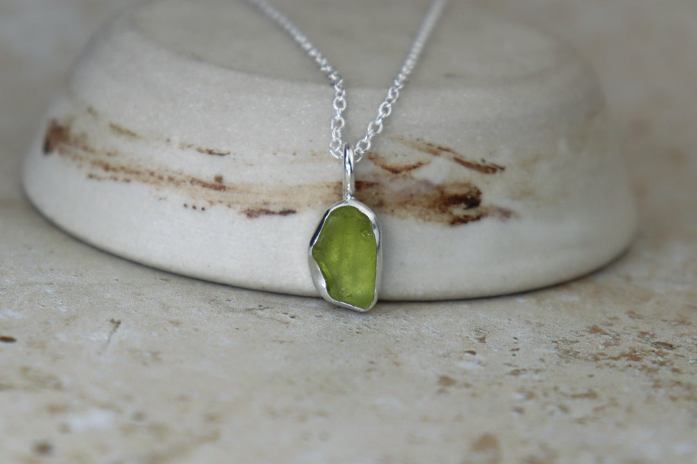 Welsh Sea Glass Silver Necklace