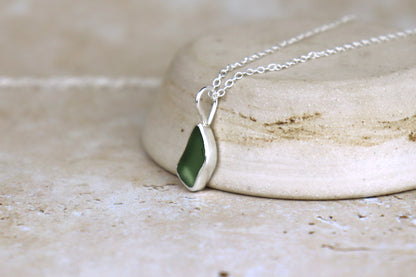 Welsh Sea Glass Silver Necklace