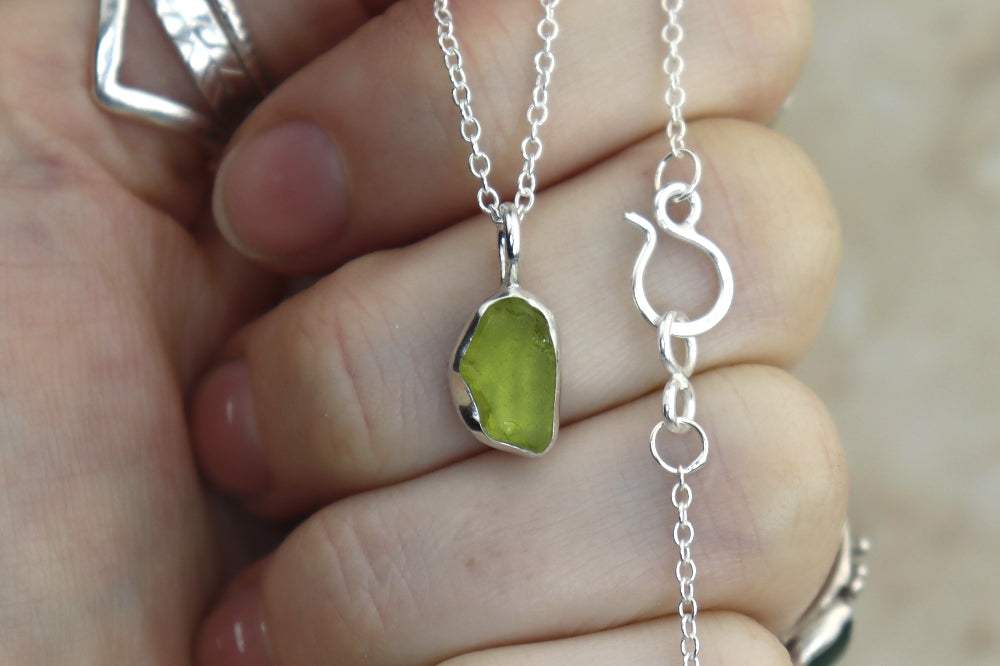 Welsh Sea Glass Silver Necklace