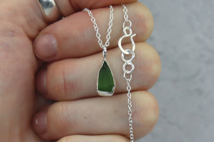 Welsh Sea Glass Silver Necklace