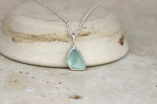 Welsh Sea Glass Silver Necklace