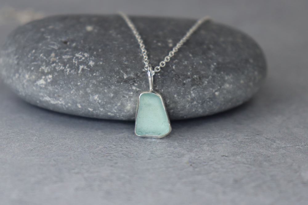 Welsh Sea Glass Silver Necklace