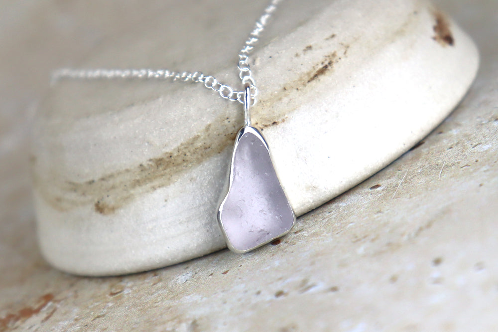 Welsh Sea Glass Silver Necklace