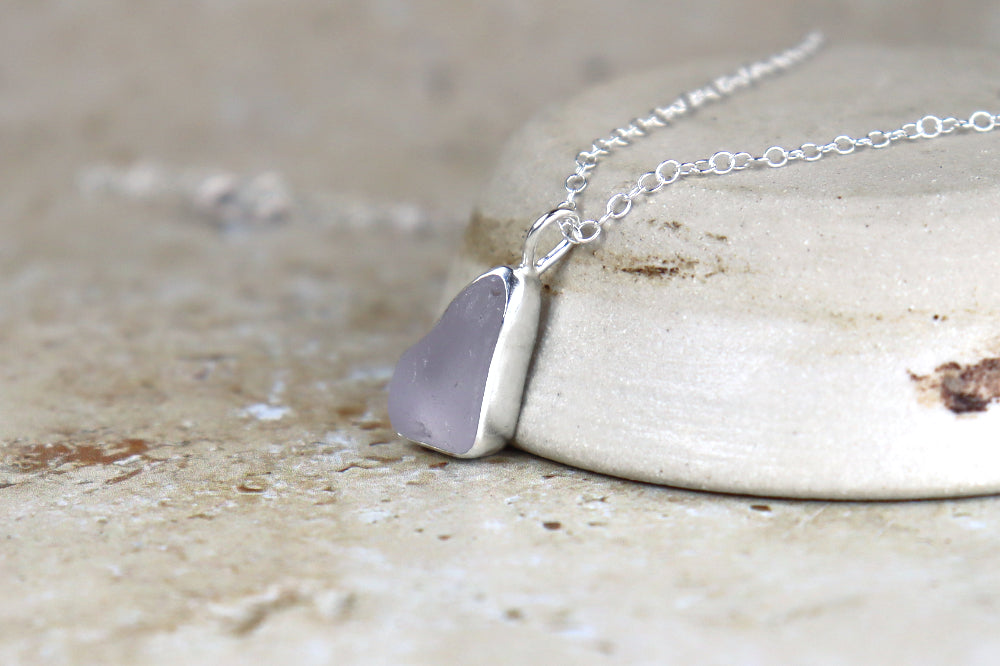 Welsh Sea Glass Silver Necklace