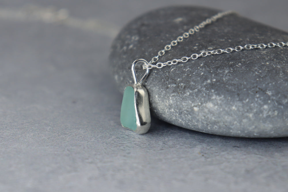 Welsh Sea Glass Silver Necklace
