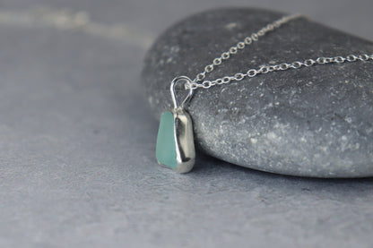 Welsh Sea Glass Silver Necklace