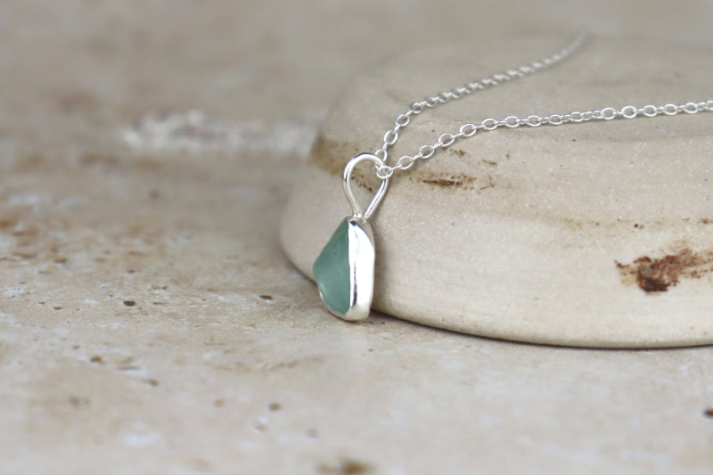 Welsh Sea Glass Silver Necklace