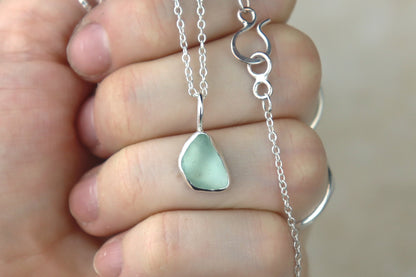 Welsh Sea Glass Silver Necklace