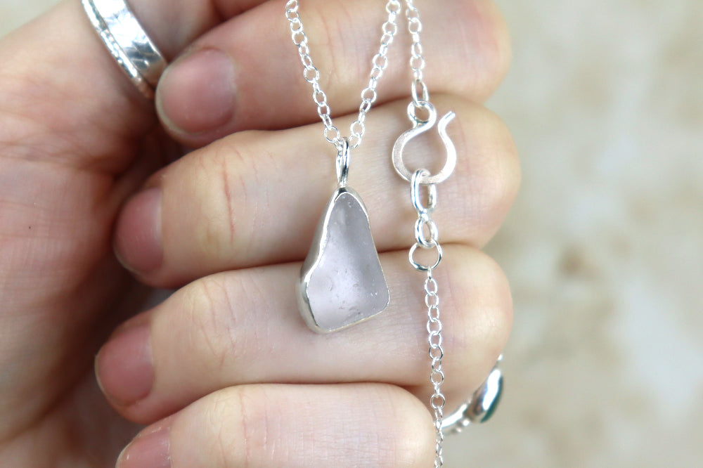 Welsh Sea Glass Silver Necklace