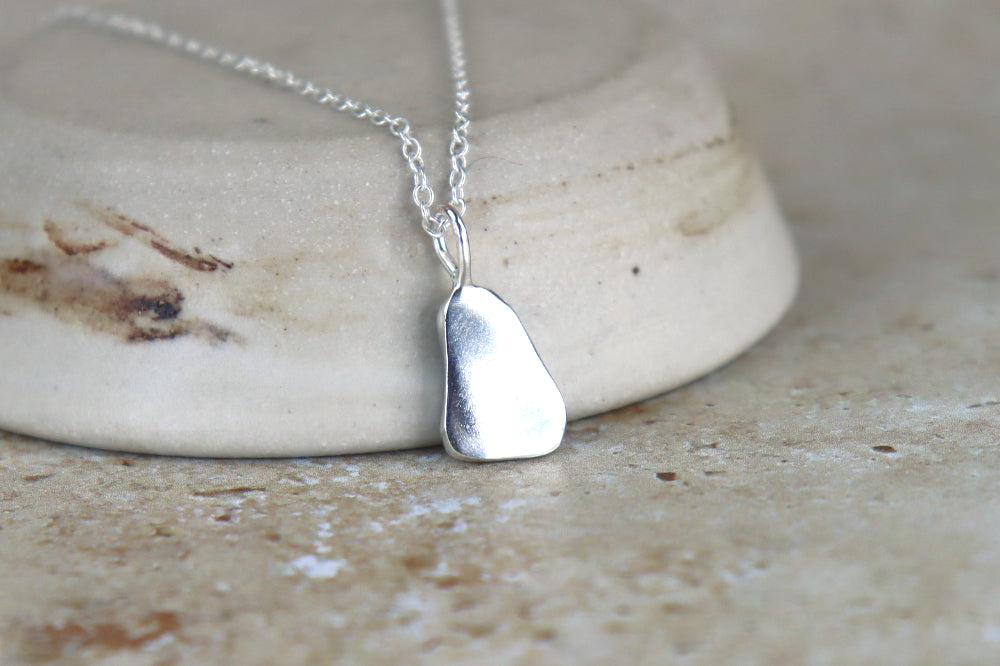 Welsh Sea Glass Silver Necklace