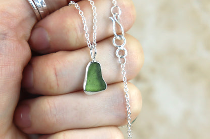 Welsh Sea Glass Silver Necklace